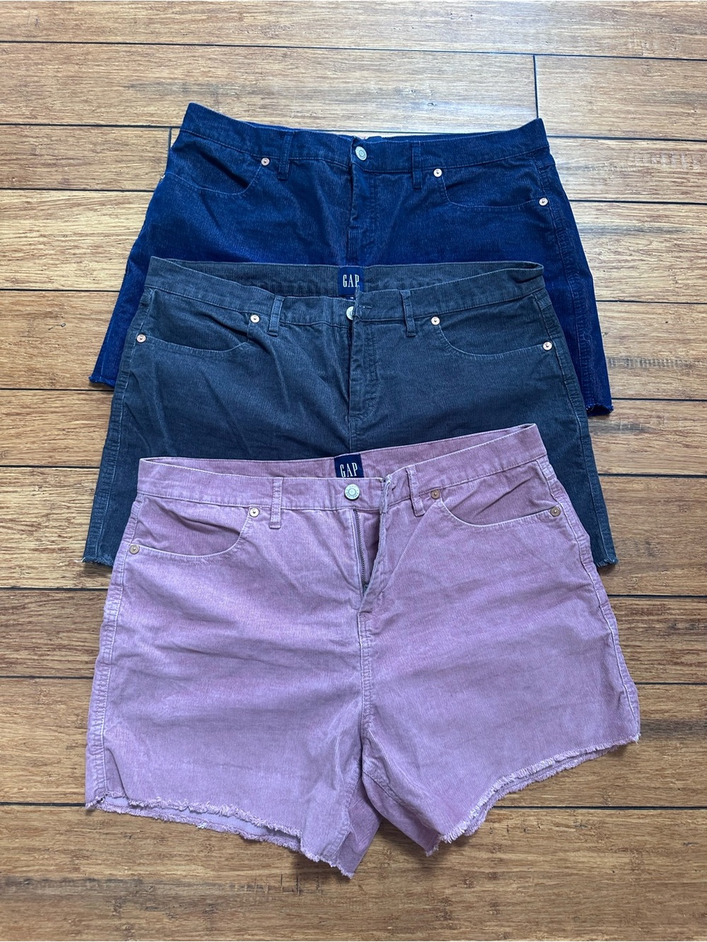 GAP Corduroy Women's Shorts Set — pink, grey, Navy